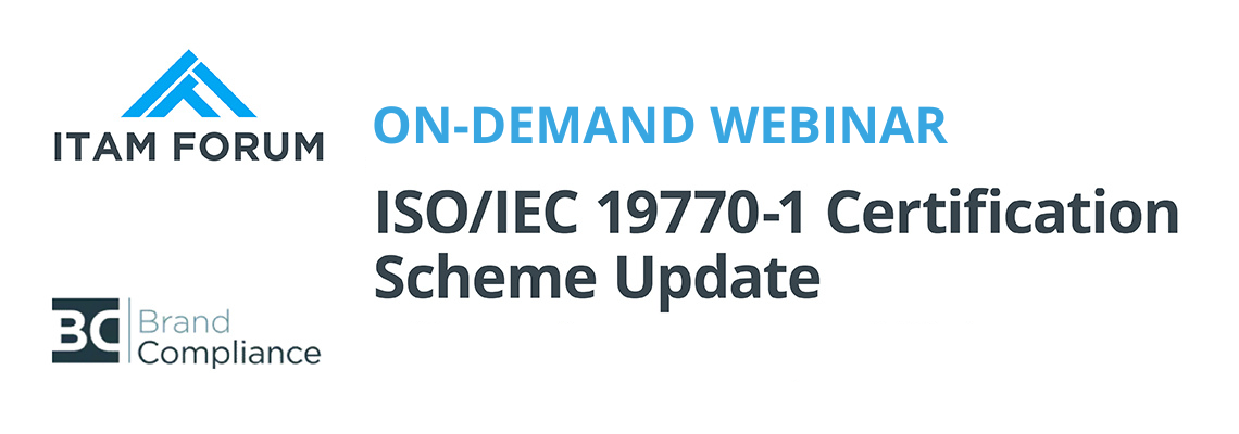 ISO/IEC 19770-1 Certification Scheme Update Webinar Banner