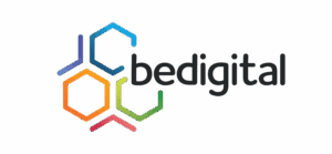 bedigital Logo - Colour Honeycomb and Carbon Text Bedigital